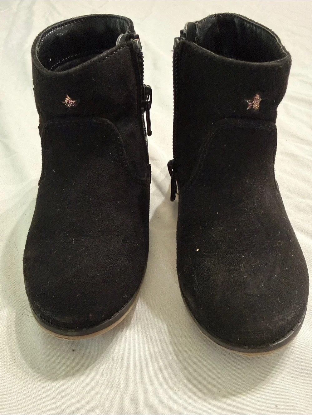 Cat & Jack Black Star Accent Ankle Boots